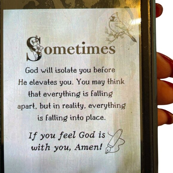 Vintage Religious Inspirational Wall Art Print Motivational Quote About Gods Pla - Picture 4 of 4